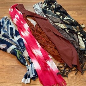 Six Pack of Long Scarves